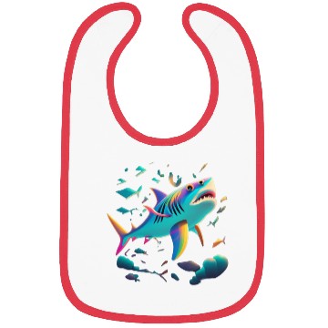 Discover Rainbow Shark in AI Platform - Unique and Stylish Bibs