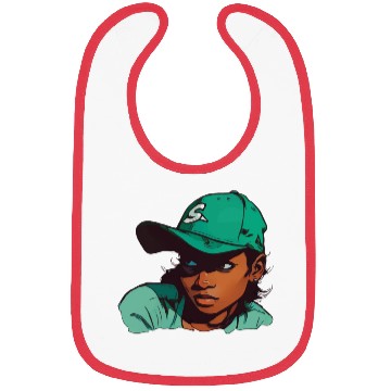 Discover Light Skin Girl in Baseball Hat Bibs