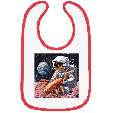 Discover Astronaut in space with shrimp Bibs