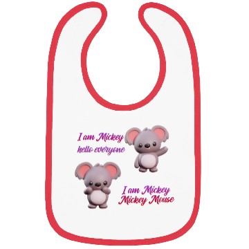 Discover The design is Mickey the Mickey Mouse Bibs