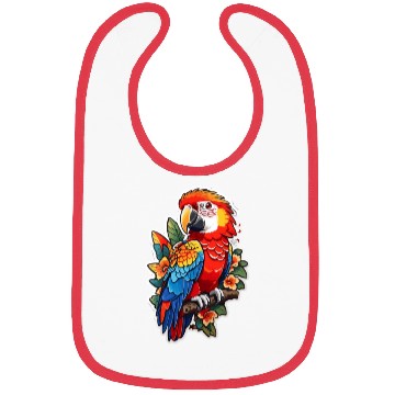 Discover Scarlet Macaw Kawaii Bibs