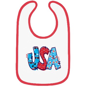 Discover USA With Patterns America State Country Bibs