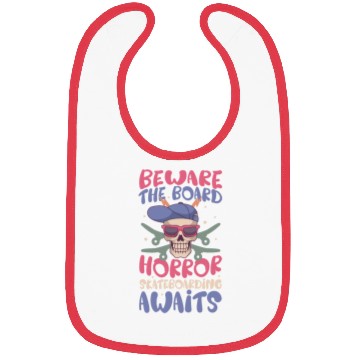 Discover Spooky Horror Skateboarder Halloween Skateboarding Bibs