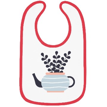 Discover Flower And Teapot Pot Plants Bibs