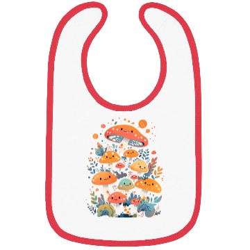 Discover Cute Mushroom Creatures Bibs