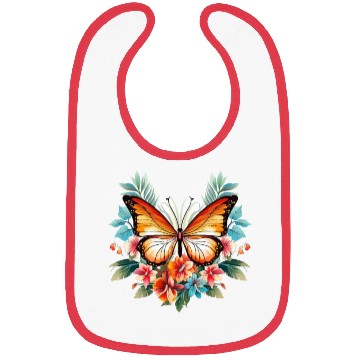 Discover Butterfly on flower Bibs