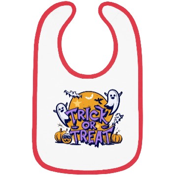 Discover Trick or Treat Design Halloween Bibs Bibs Tees