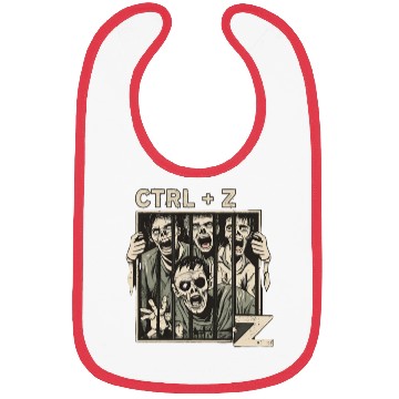 Discover Ctrl z zombies for halloween gift Bibs