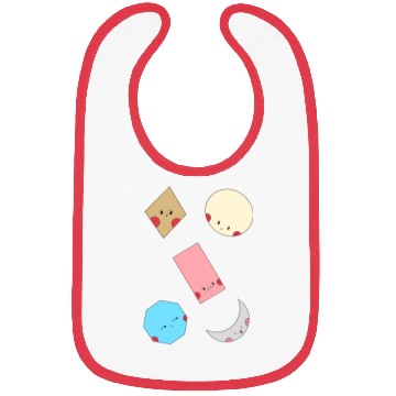 Discover Cute Geometric Shapes Sticker pack Bibs