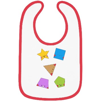 Discover Cute Geometric Shapes Sticker pack Bibs