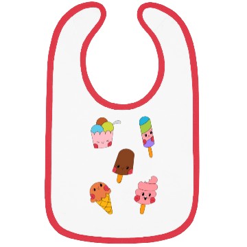 Discover Cute Sweet Ice Cream Sticker Pack Bibs