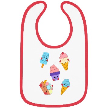 Discover Cute Sweet Ice Cream Sticker Pack Bibs