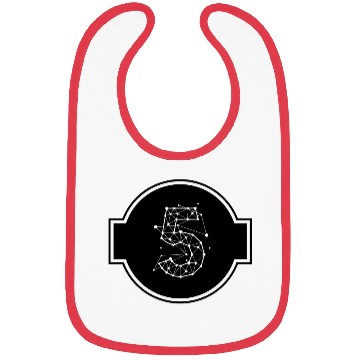 Discover Space Number 5 Bibs