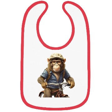 Discover monkey animal Bibs