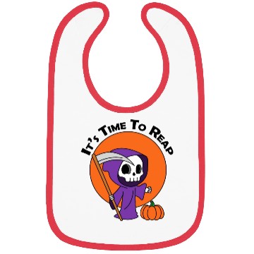 Discover It's Time To Reap Halloween Spooky Grim Reaper Bibs
