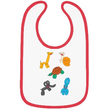 Discover Cute Neon Animal Balloon Sticker Pack Bibs
