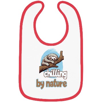 Discover Chilling by Nature Sloth Chilling Relaxing Bibs