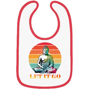 Discover Let It Go, Yoga Buddhism Retro Bibs