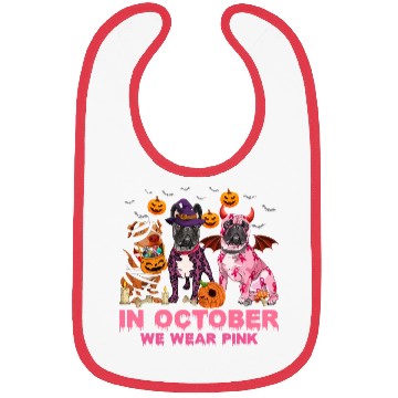 Discover In October We Wear Pink Pumpkin Pitbull Bibs