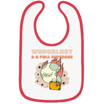 Discover Wanderlust a full suitcase Bibs