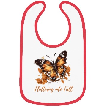 Discover Fluttering into Fall Autumn design Bibs