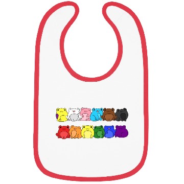 Discover Pride Progress Flag Frog Design for Equality Bibs