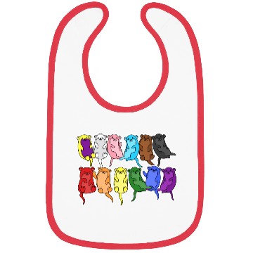 Discover Pride Progress Flag Otter Design for Equality Bibs