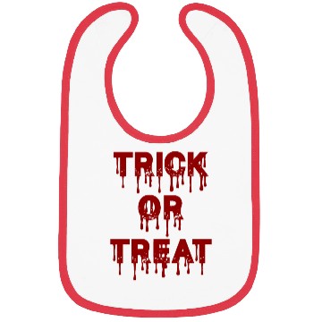 Discover Trick or Treat Red Typography Bibs