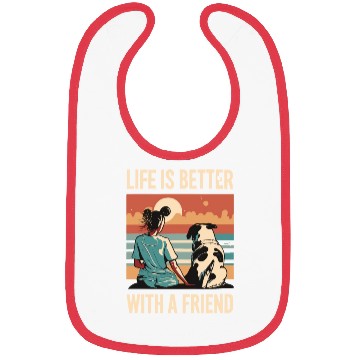 Discover Life Is Better With A Friend Golden Retriever Cute Bibs