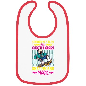 Discover Spooky Horror Skateboarder Halloween Skateboarding Bibs