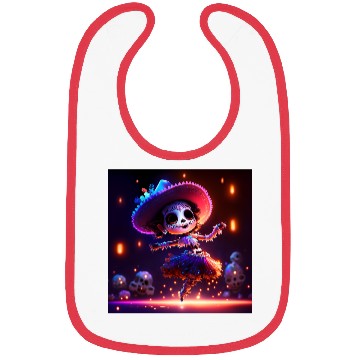 Discover mexican skeleton lady baby dancing Bibs