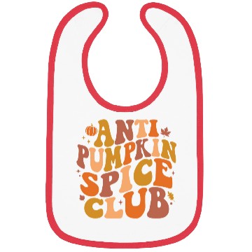 Discover Anti Pumpkin Spice Club Retro Fall Bibs