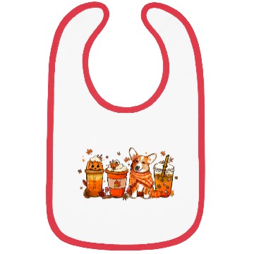 Discover Fall Coffee with Corgi Pumpkin Spice Latte Lovers Bibs