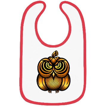 Discover Halloween Pumpkin Owl design Bibs