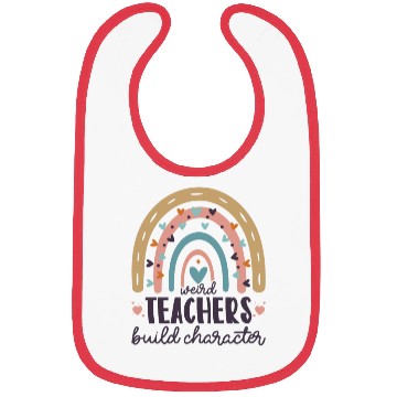 Discover Weird Teachers Build Character Leopard Rainbow Bibs
