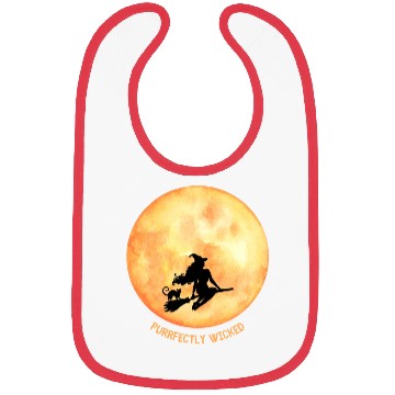 Discover Wicked Cat Witch Funny Halloween Witch Bibs