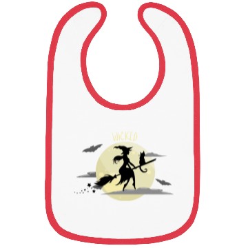 Discover Wicked Cat Witch Funny Halloween Witch Bibs