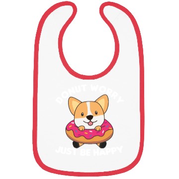 Discover Cute Corgi Funny Animals In Donut Pink Bibs