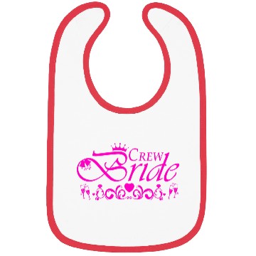 Discover Crew Bride Bachelorette Party Hotpink Bibs