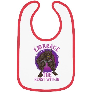 Discover Funny Horror Werewolf Lycanthropy Full Moon Shapes Bibs