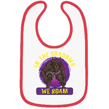 Discover Funny Horror Werewolf Lycanthropy Full Moon Shapes Bibs
