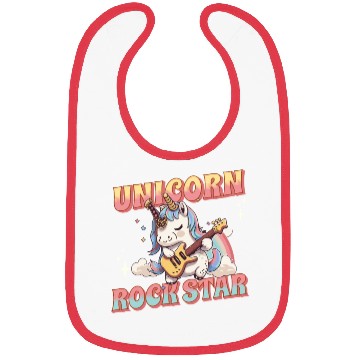 Discover Unicorn Rockstar Magical Guitar Rainbow Bibs