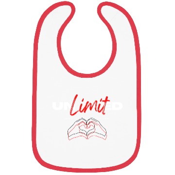 Discover White Red Simple Typography Bibs