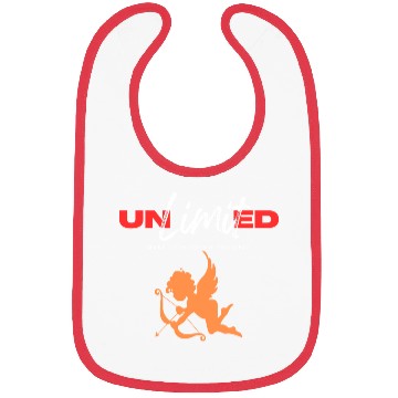 Discover White Red Simple Typography Bibs 2