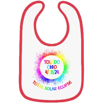 Discover Total Solar Eclipse Toledo Ohio 4/28/24 Kids Bibs