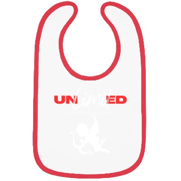 Discover White Red Simple Typography Bibs 1