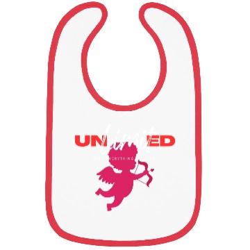 Discover White Red Simple Typography Bibs 3