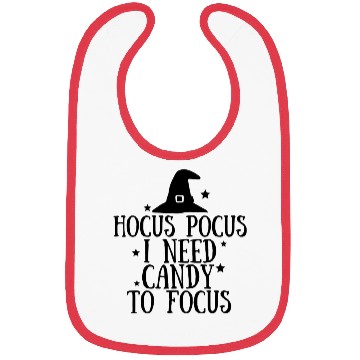 Discover Hocus Pocus I need Candy to Focus Bibs