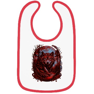 Discover Sunset Grey Wolf Hunter for Men and Women Bibs