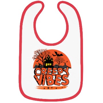 Discover Black Cat Night Creepy Vibes Bibs